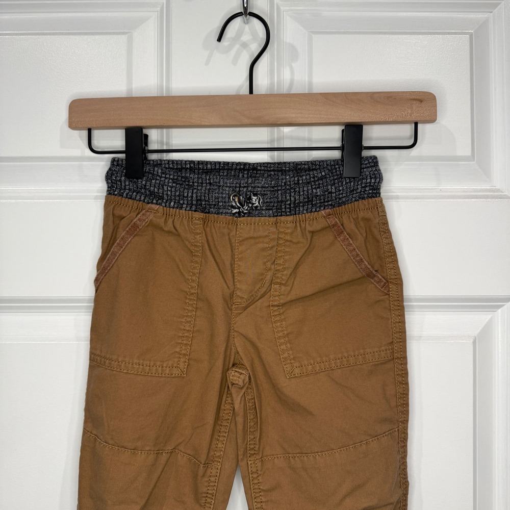 Sonoma Goods For Life Boys Brown Utility Jogger Pants Size 4 Elastic Waist - Picture 2 of 7